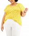 Style & Co Plus Size Printed Square-Neck Top, Created for Macy's