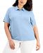 Style & Co Plus Size Solid Polo Top, Created for Macy's