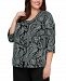 Alex Evenings Plus Size Printed Shell & Jacket