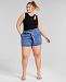 Nina Parker Trendy Plus Size Paper Bag Waist Shorts, Created for Macy's
