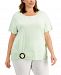 Karen Scott Plus Size Ring-Embellished Top, Created for Macy's