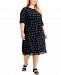 Anne Klein Plus Size Printed Belted Dress