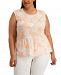 Style & Co Plus Size Printed Peplum Top, Created for Macy's