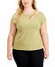 Inc International Concepts Plus Size Cut-Out Top, Created for Macy's