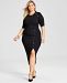 Nina Parker Trendy Plus Size Ribbed Midi Dress, Created for Macy's