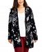 Jm Collection Plus Size Floral-Print Cardigan, Created for Macy's