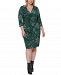 Jessica Howard Plus Size Printed Faux-Wrap Dress