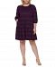 Jessica Howard Plus Size Textured-Stripe Sweater Dress