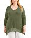 Style & Co Plus Size Layered-Hem Tunic, Created for Macy's
