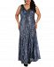 Nightway Plus Size Embellished Fit & Flare Gown