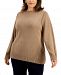 Karen Scott Plus Size Cotton Drop-Shoulder Sweater, Created for Macy's