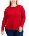 Style & Co Plus Size Waffle-Knit Top, Created for Macy's