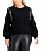 Inc International Concepts Plus Size Chain-Trim Sweatshirt, Created for Macy's