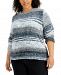 Style & Co Plus Size Space-Dyed Sweater, Created for Macy's