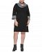 Jessica Howard Plus Size Contrast Cowl-Neck Sweater Dress