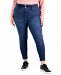 Celebrity Pink Trendy Plus Size Double-Button Skinny Jeans