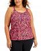 Ideology Women Plus Size Printed Performance Tank, Created for Macy's