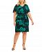 Connected Plus Size Printed Popover Dress