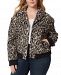 Jessica Simpson Trendy Plus Size Hollis Fuzzy Bomber Jacket