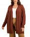 Karen Scott Plus Size Turbo Cable-Knit Duster Sweater, Created for Macy's