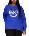 Michael Michael Kors Plus Size Cotton Logo-Print High-Low Sweater