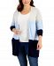 Style & Co Plus Size Colorblocked Cardigan, Created for Macy's