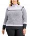 Karen Scott Plus Size Amelia Striped Sweater, Created for Macy's