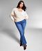 Jeannie Mai X Inc Plus Size Ribbed Colorblocked Sweater, Created for Macy's