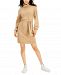 Hooked Up by Iot Juniors' Belted Cable-Knit Sweater Dress