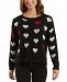 Bcx Juniors' Heart-Print Sweater