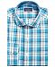 Club Room Men's Classic/Regular-Fit Wrinkle-Resistant Performance Stretch Plaid Dress Shirt, Created for Macy's