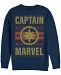 Marvel Men's Captain Marvel Chest Logo Ugly Sweater, Crewneck Fleece