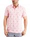 Club Room Men's Stretch Tropical Print Polo Shirt, Created for Macy's