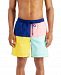 Club Room Men's Big and Tall Regatta Color-Block Swimsuit, Created for Macy's