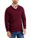 Club Room Men's Drop-Needle V-Neck Cotton Sweater, Created for Macy's