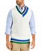 Club Room Men's Regular-Fit Spliced Cable-Knit Sweater Vest, Created for Macy's