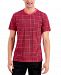Inc International Concepts Men's Over-Dyed Plaid T-Shirt, Created for Macy's
