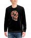 Inc International Concepts Men's Velour Skull Applique Sweater, Created for Macy's