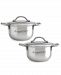 BergHoff Set of 2 18/10 Stainless Steel Covered Mini Pots