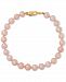 Children's Pink Cultured Freshwater Pearl (4-1/2mm) Bracelet in 14k Yellow gold