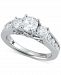 Macy's Star Signature Diamond Trinity Engagement Ring (2 ct. t. w. ) in 14k White Gold