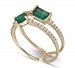Emerald (1 ct. t. w. ) & Diamond (1/6 ct. t. w. ) Ring in 14k Gold