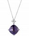 Amethyst (5 ct. t. w. ) & Diamond (1/10 ct. t. w. ) Pendant Necklace in 14k White Gold