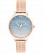 Olivia Burton Women's Under The Sea Rose Gold-Tone Stainless Steel Mesh Bracelet Watch 30mm
