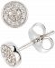 Elsie May Diamond Cluster Button Stud Earrings (1/10 ct. t. w. ) in Sterling Silver, Created for Macy's