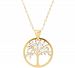 Family Tree Two-Tone 18" Pendant Necklace in 14k Gold