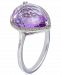 Pink Amethyst (7-1/2 ct. t. w. ) & White Topaz (1/5 ct. t. w. ) Statement Ring in Sterling Silver