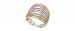 Effy Diamond Multi-Row Tricolor Statement Ring (1-1/4 ct. t. w. ) in 14k Gold, White Gold & Rose Gold