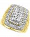 Men's Large Diamond Cluster Statement Ring (1-1/2 ct. t. w. ) in 10k Gold