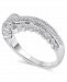 Certified Diamond (3/8 ct. t. w. ) Contour Band in 14k White Gold
